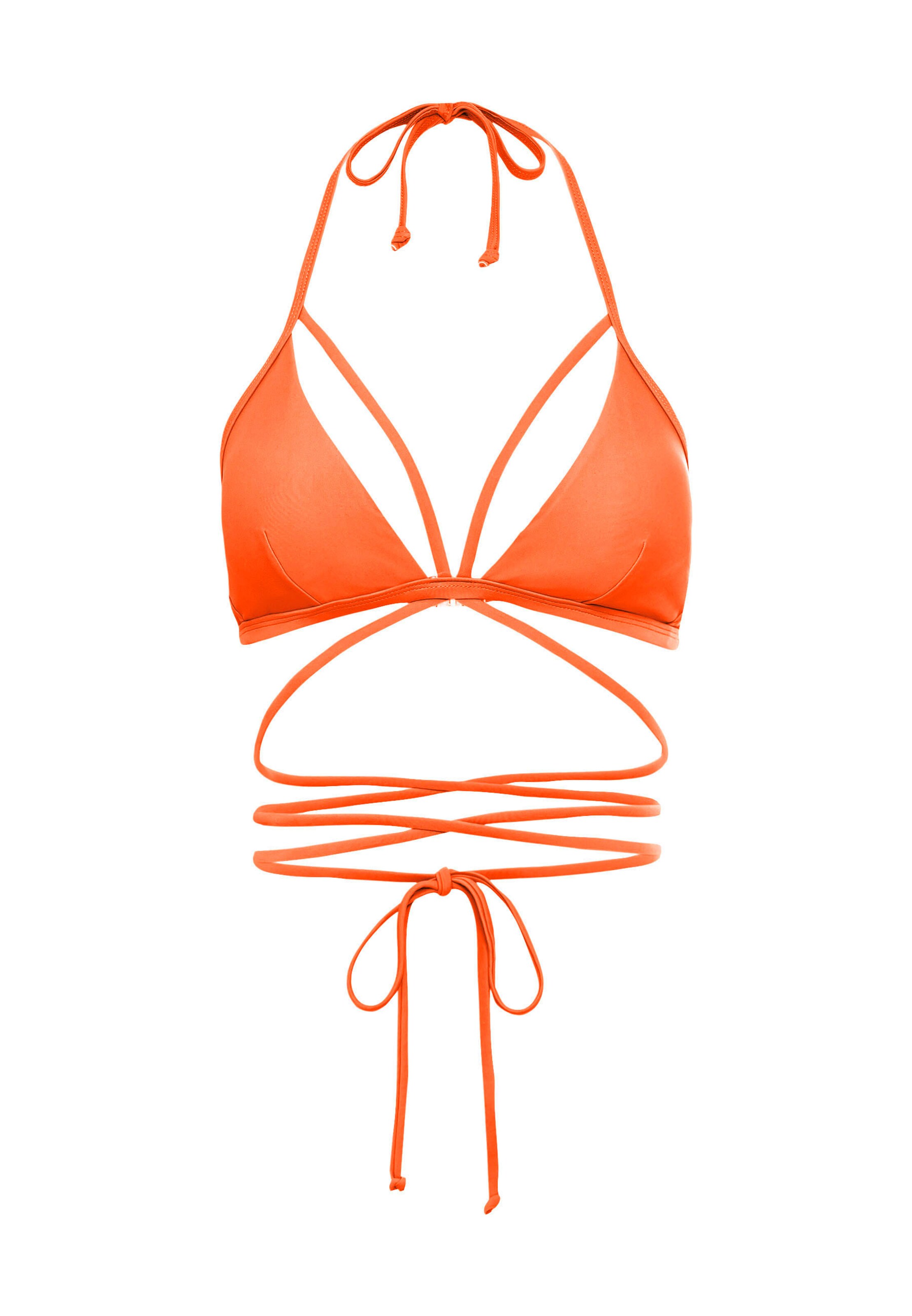 LSCN by LASCANA Trikotni nedrčki Bikini zgornji del 'Gina' | rdeča barva