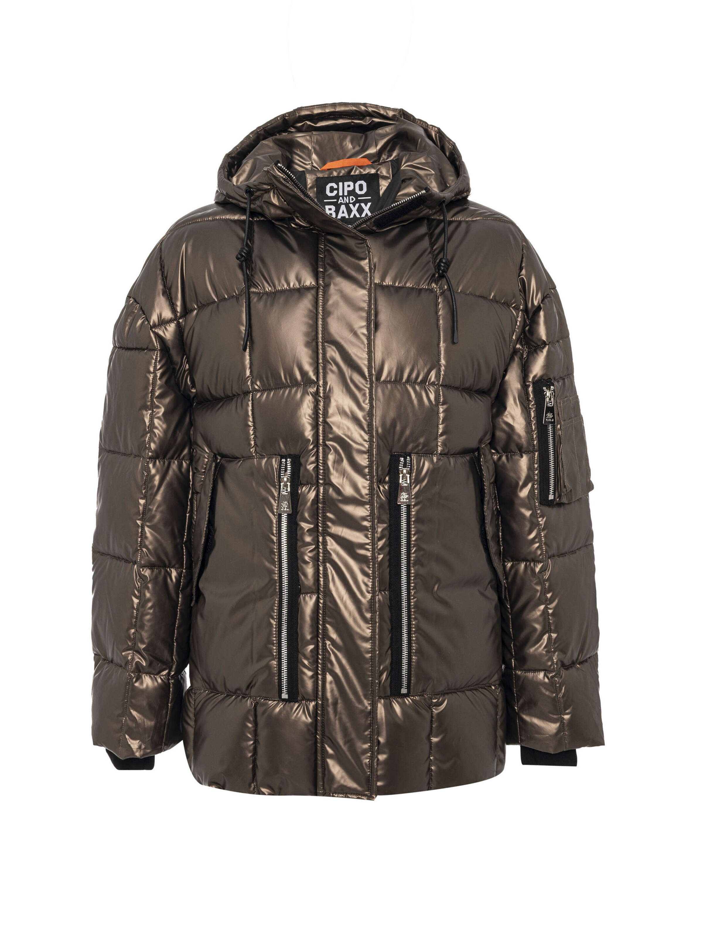 CIPO & BAXX Winterjas 'WM142' in Bruin: voorkant