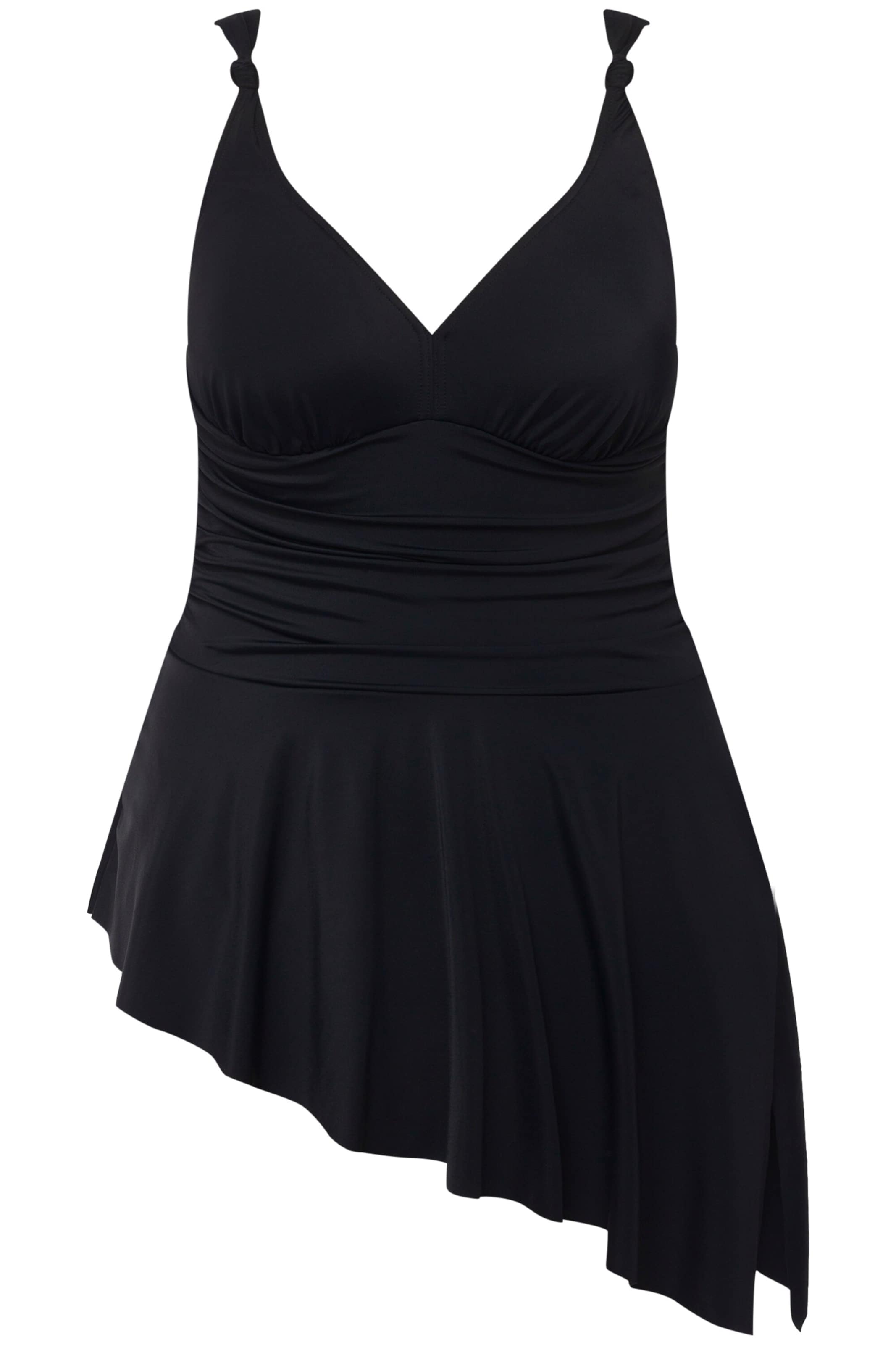 Ulla Popken Bustier Tankinitop in Schwarz: Vorderseite