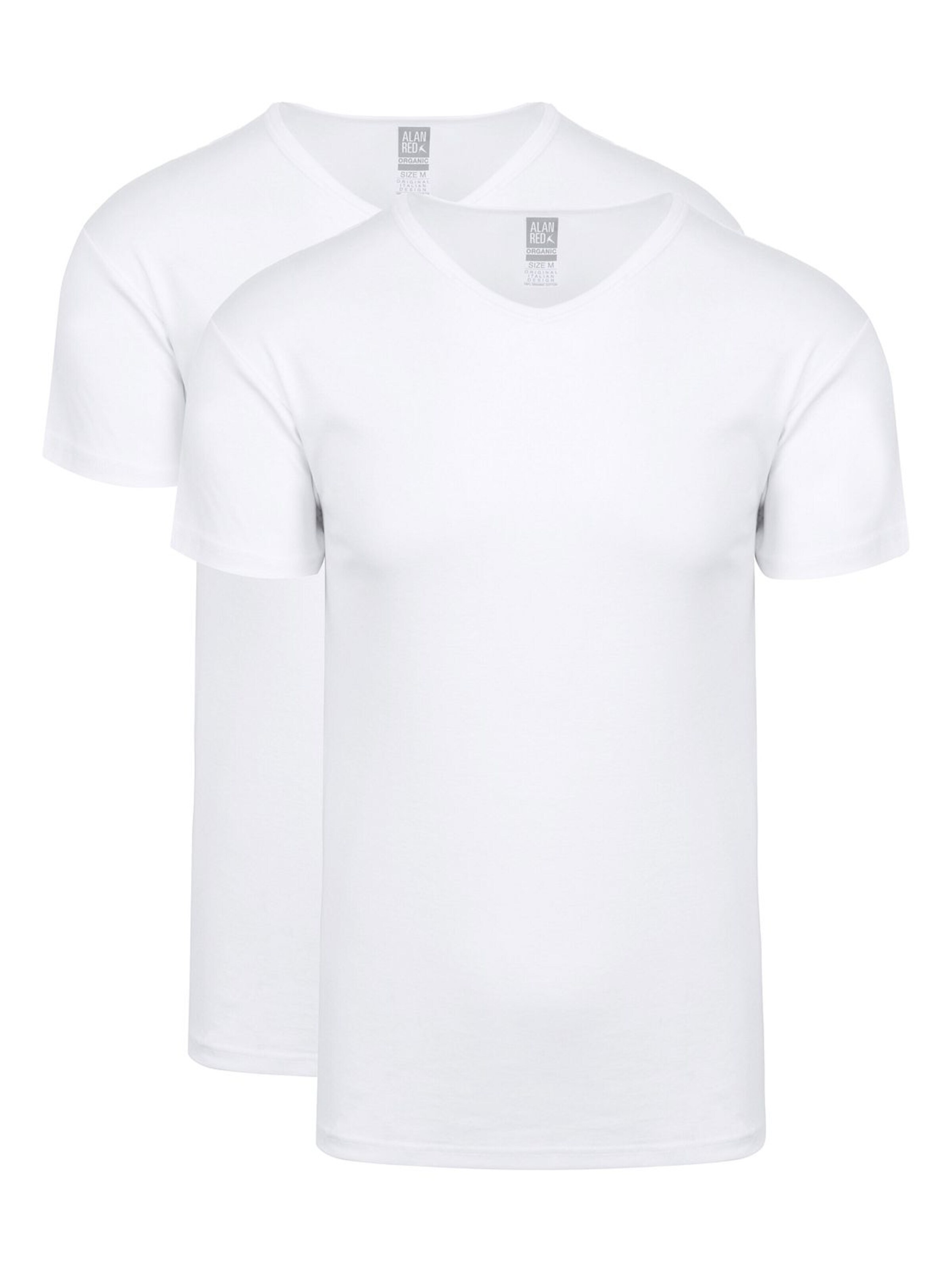 alan red Shirt 'Organic' in Wit: voorkant
