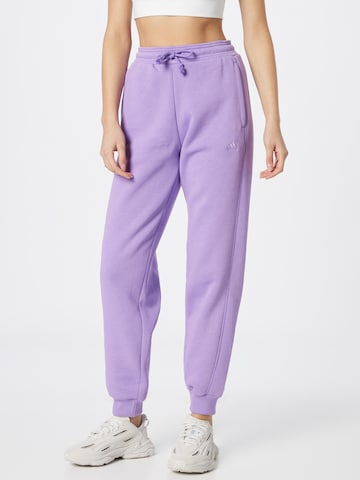ADIDAS SPORTSWEAR Tapered Sports trousers 'All Szn Fleece' in Purple: front