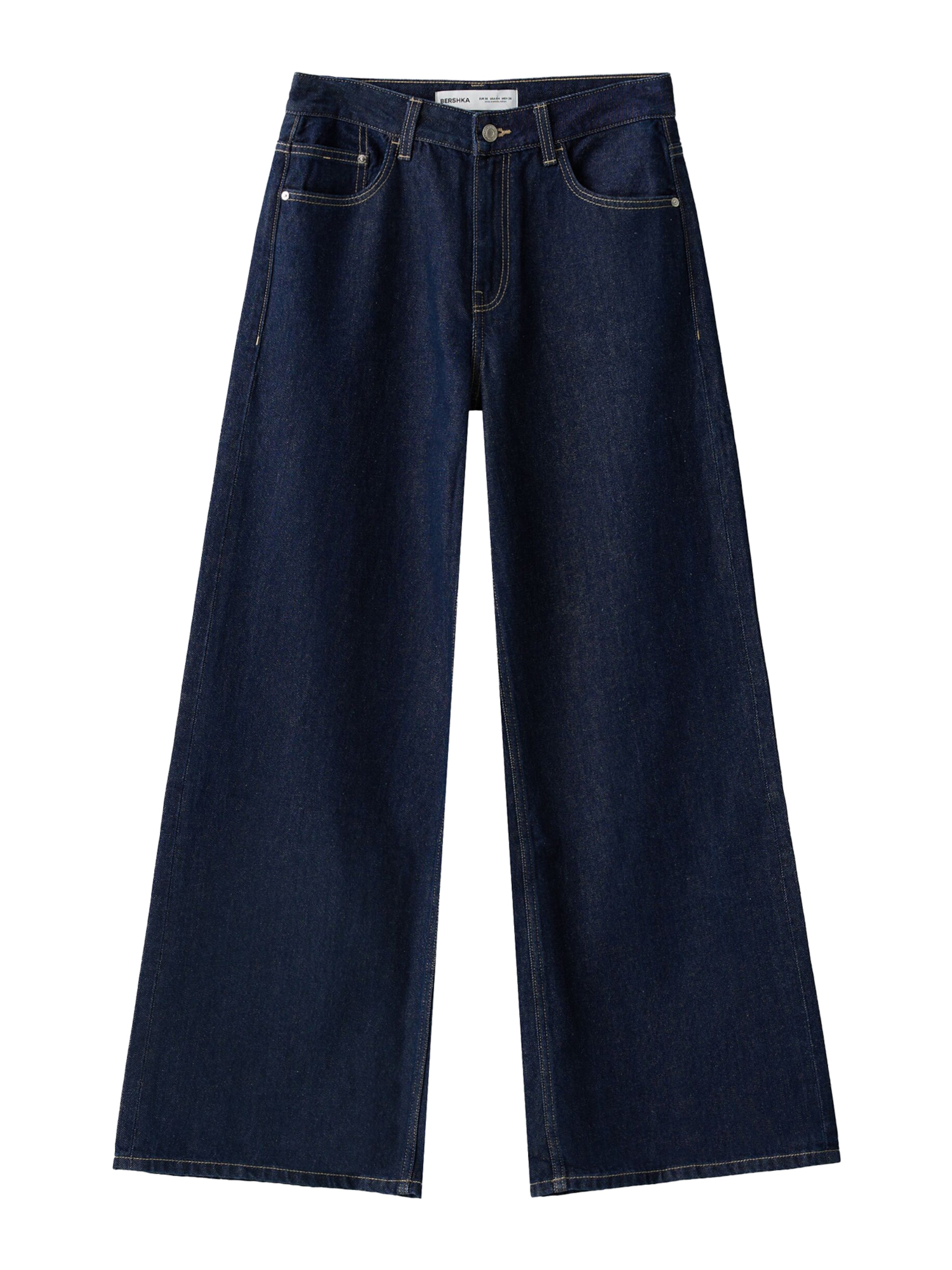 Wide leg Jeans di Bershka in blu: frontale