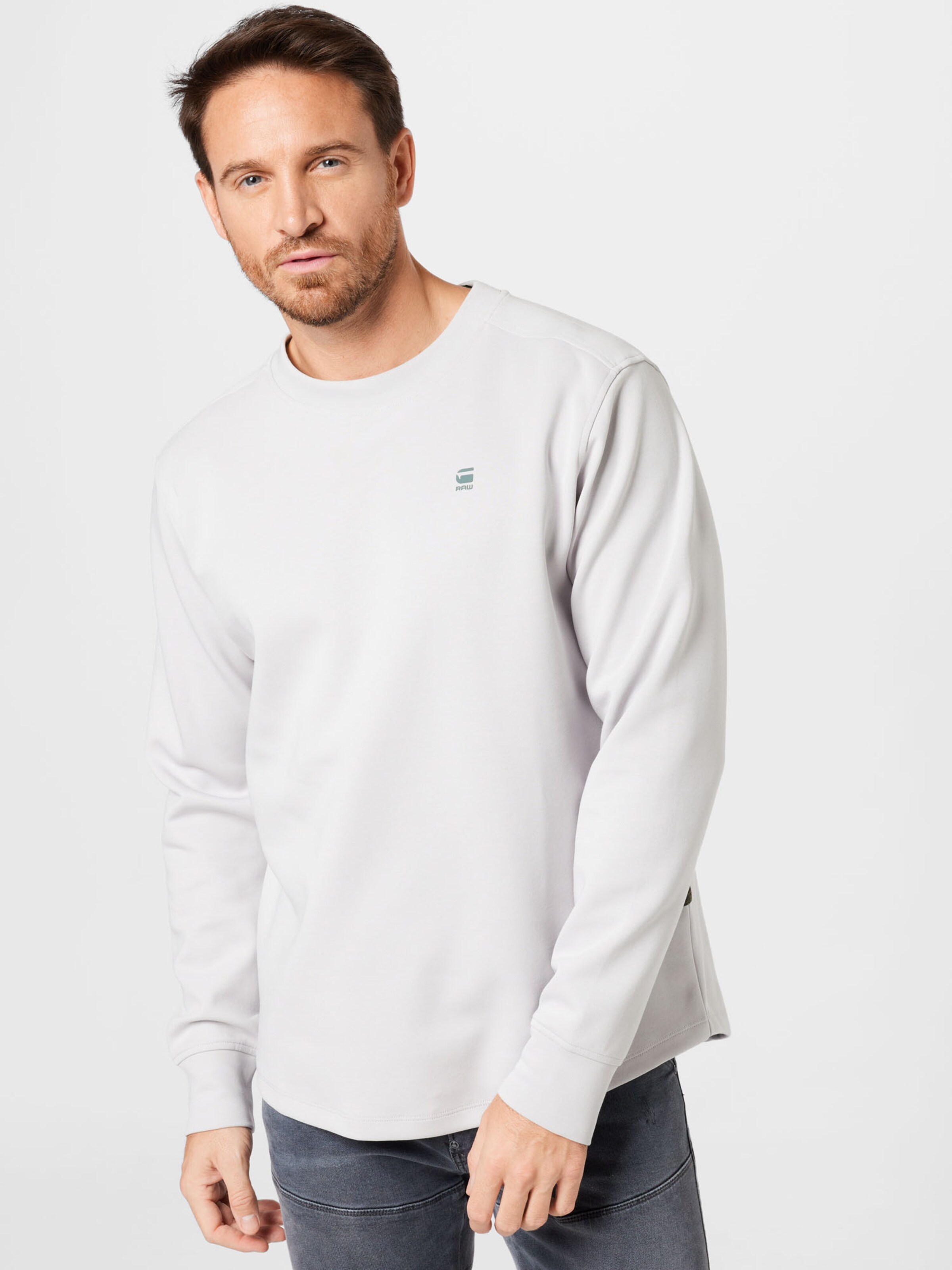 Männer Sweat G-Star RAW Sweatshirt 'Lash' in Hellgrau - MJ63373 Männer Sweat G-Star RAW Sweatshirt 'Lash' in Hellgrau - MJ63373