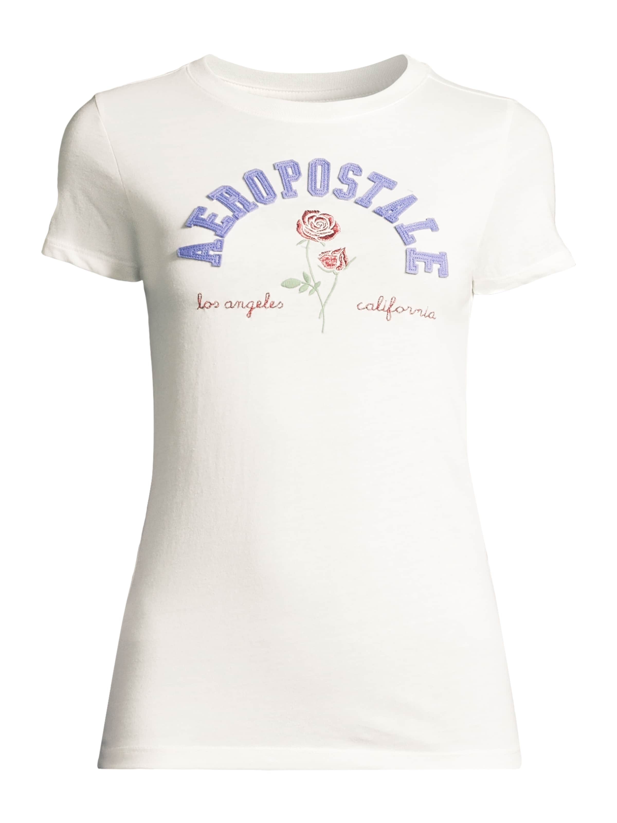 T-shirt AÉROPOSTALE en blanc : devant