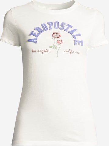 T-shirt AÉROPOSTALE en blanc : devant