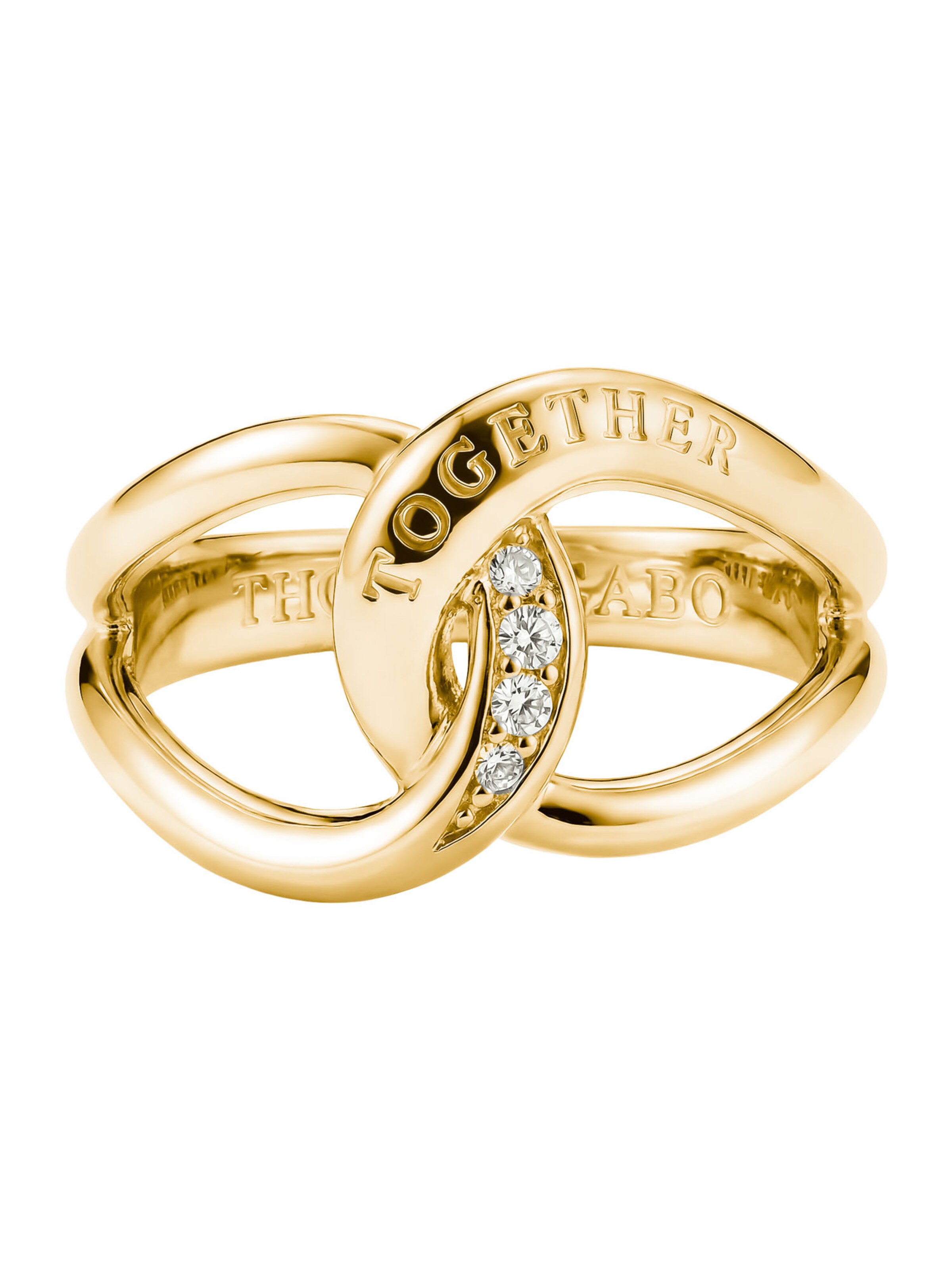 Thomas Sabo Ring Together mit weißem Zirkonia in Gold