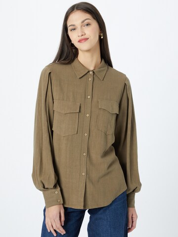 Y.A.S Blouse 'Viggi' in Bruin: voorkant