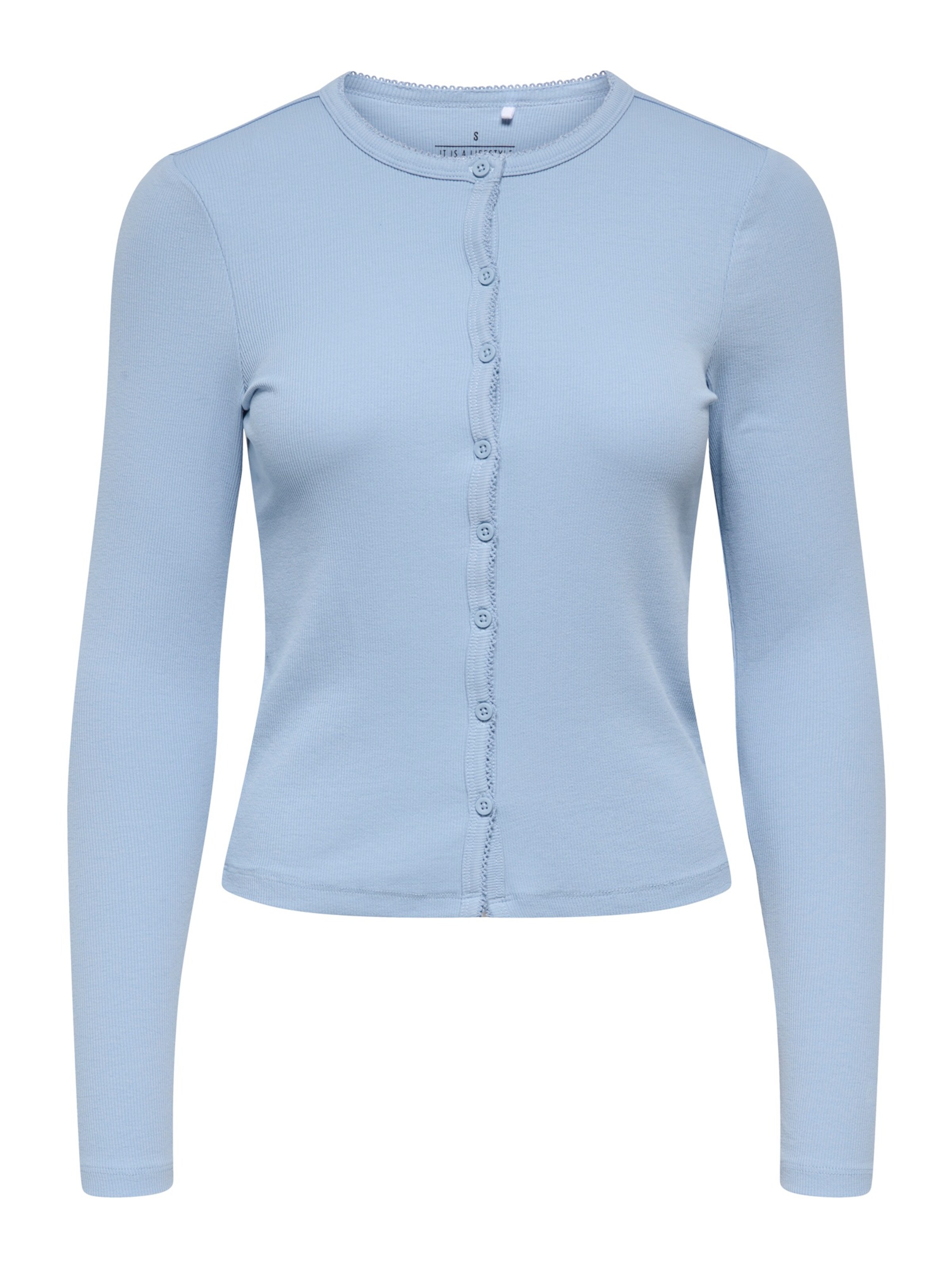 Cardigan 'ONLBETTY' ONLY en bleu : devant