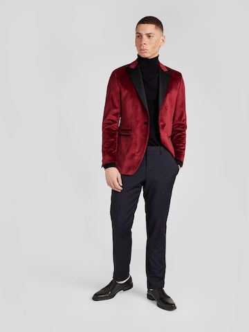 Karl Lagerfeld Regular fit Ανδρικό σακάκι 'FORTUNE' σε κόκκινο