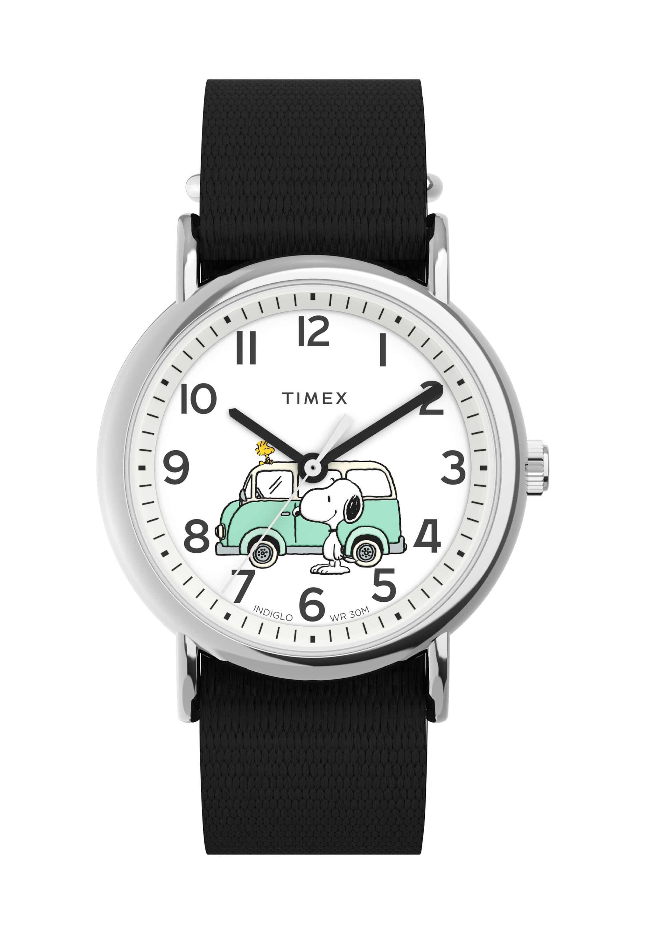 TIMEX Analog 'Timex Weekender x Peanuts - Van' in Schwarz: Vorderseite