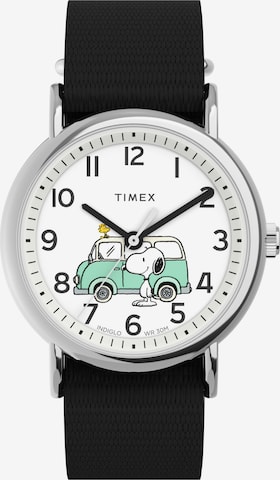 TIMEX Analoog horloge 'Timex Weekender x Peanuts - Van' in Zwart: voorkant