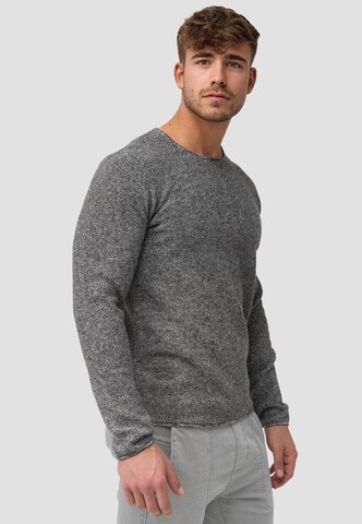 INDICODE JEANS Sweater 'Loakim' in Grey: front