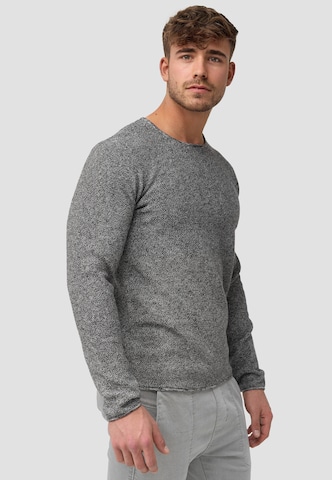 INDICODE JEANS Sweater 'Loakim' in Grey: front