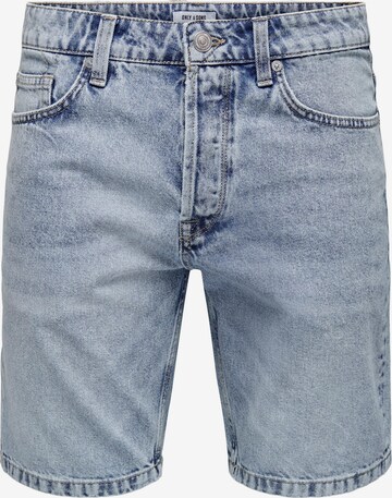 Only & Sons Regular Jeans 'Edge' in Blue: front