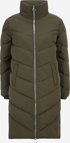 JDY Petite Winter Coat 'NEW FINNO' in Green: front
