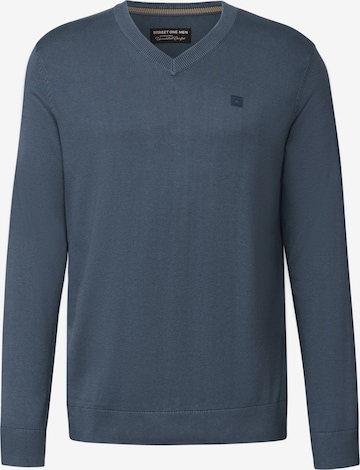 Street One MEN Pullover in Blau: Vorderseite