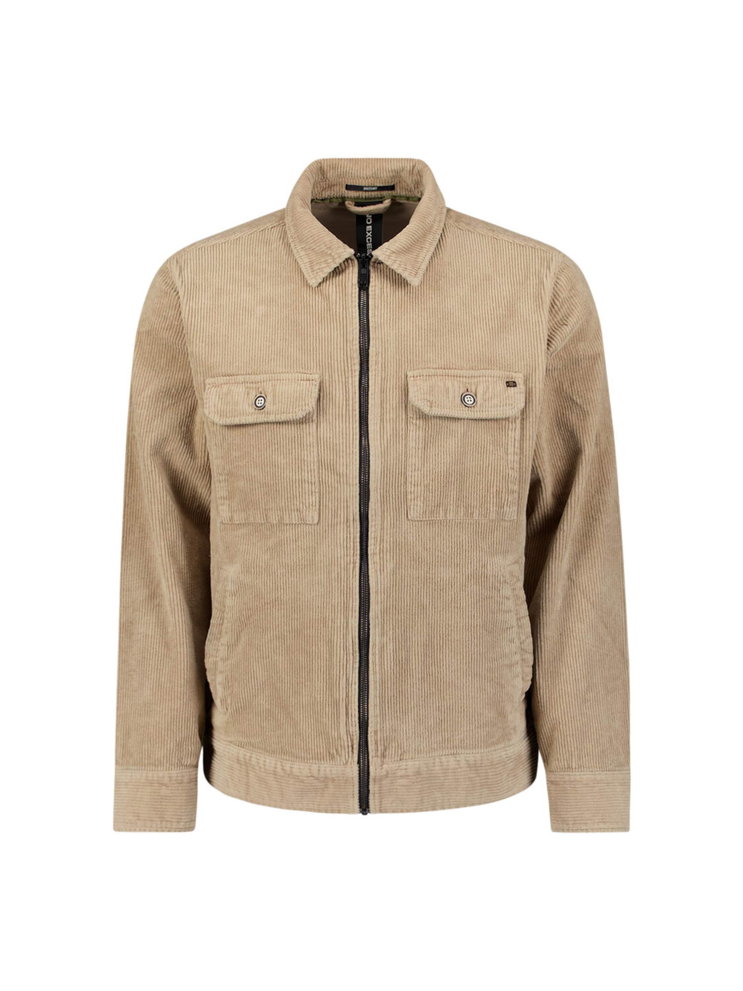 No Excess Tussenjas in Beige: voorkant