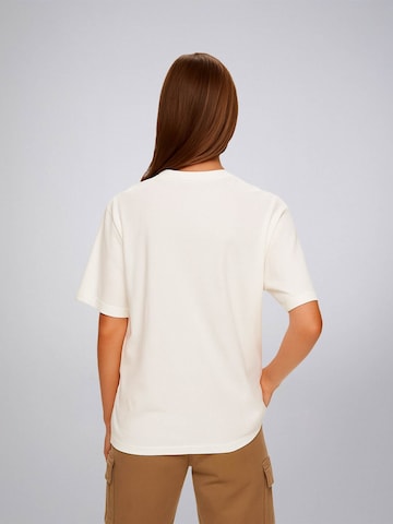 LEAFLETIC Oversized shirt 'Leafletic Women’s Crew Neck Oversized T-Shirt' in Wit