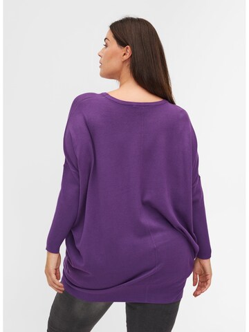 Zizzi Pullover 'MCARRIE' in Lila