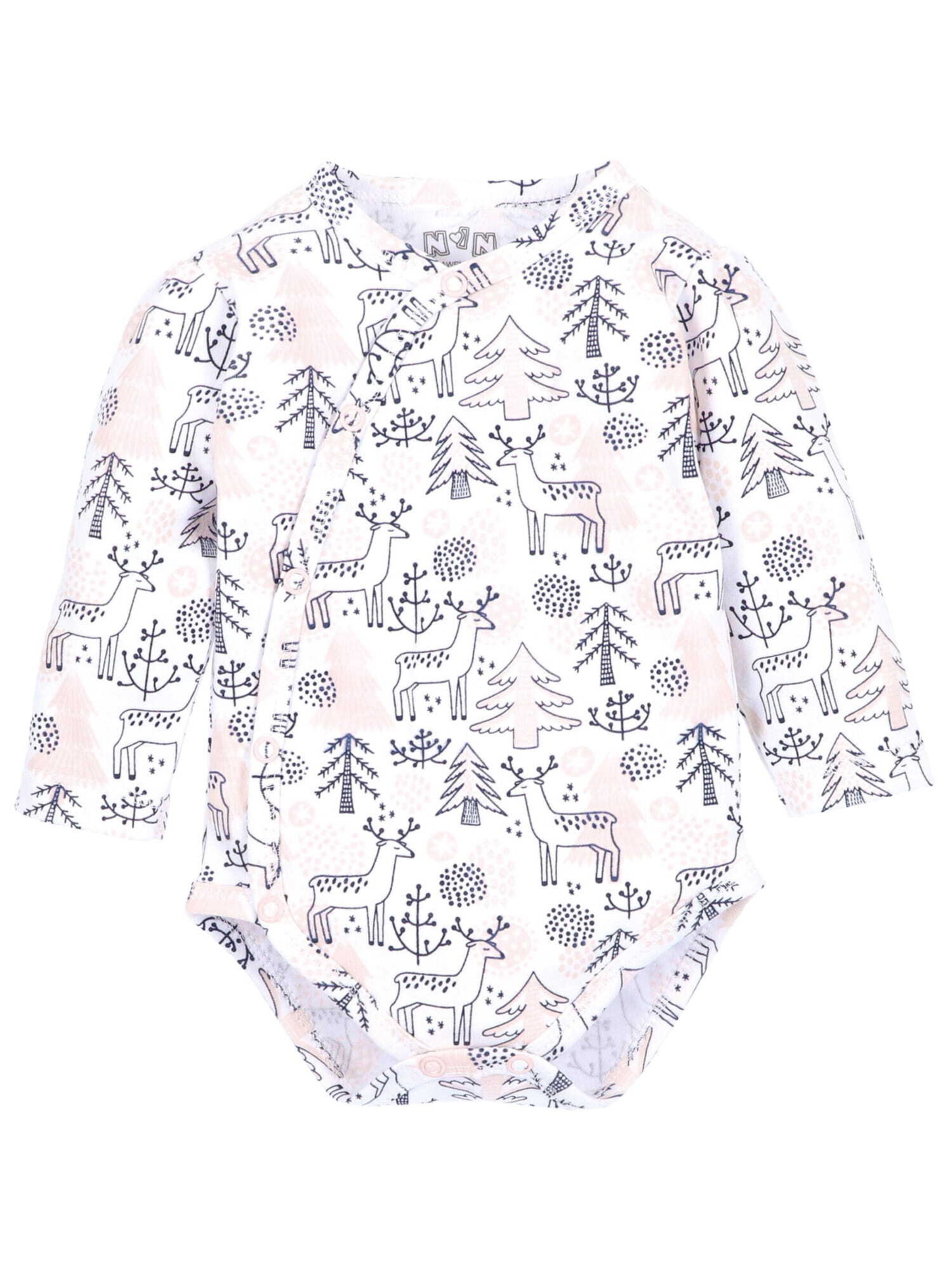 NINI Romper/bodysuit 'Hirsch' in White: front