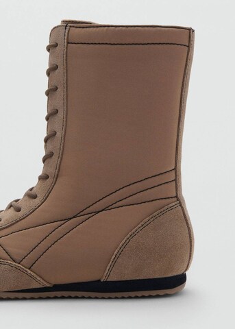 MANGO TEEN Boots 'Boxeo' in Brown