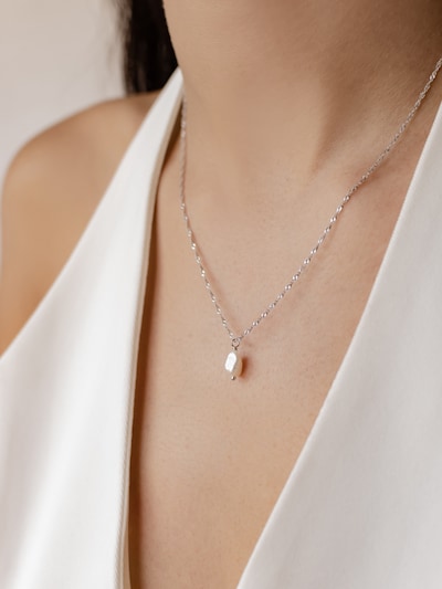 Hey Happiness Kette 'Perle' in silber, Produktansicht