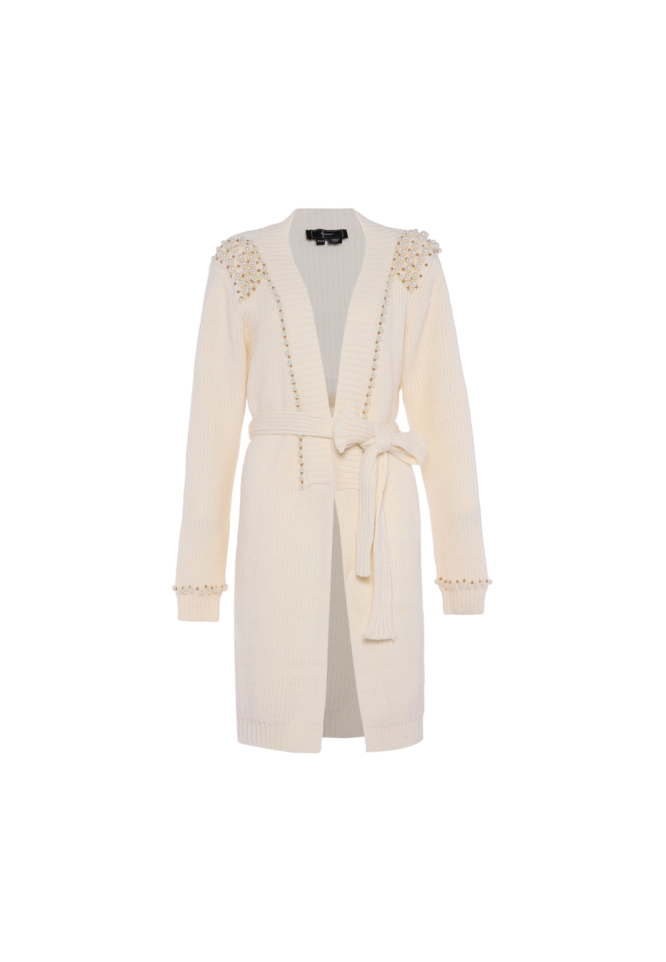 faina Strickjacke in Weiß: Vorderseite