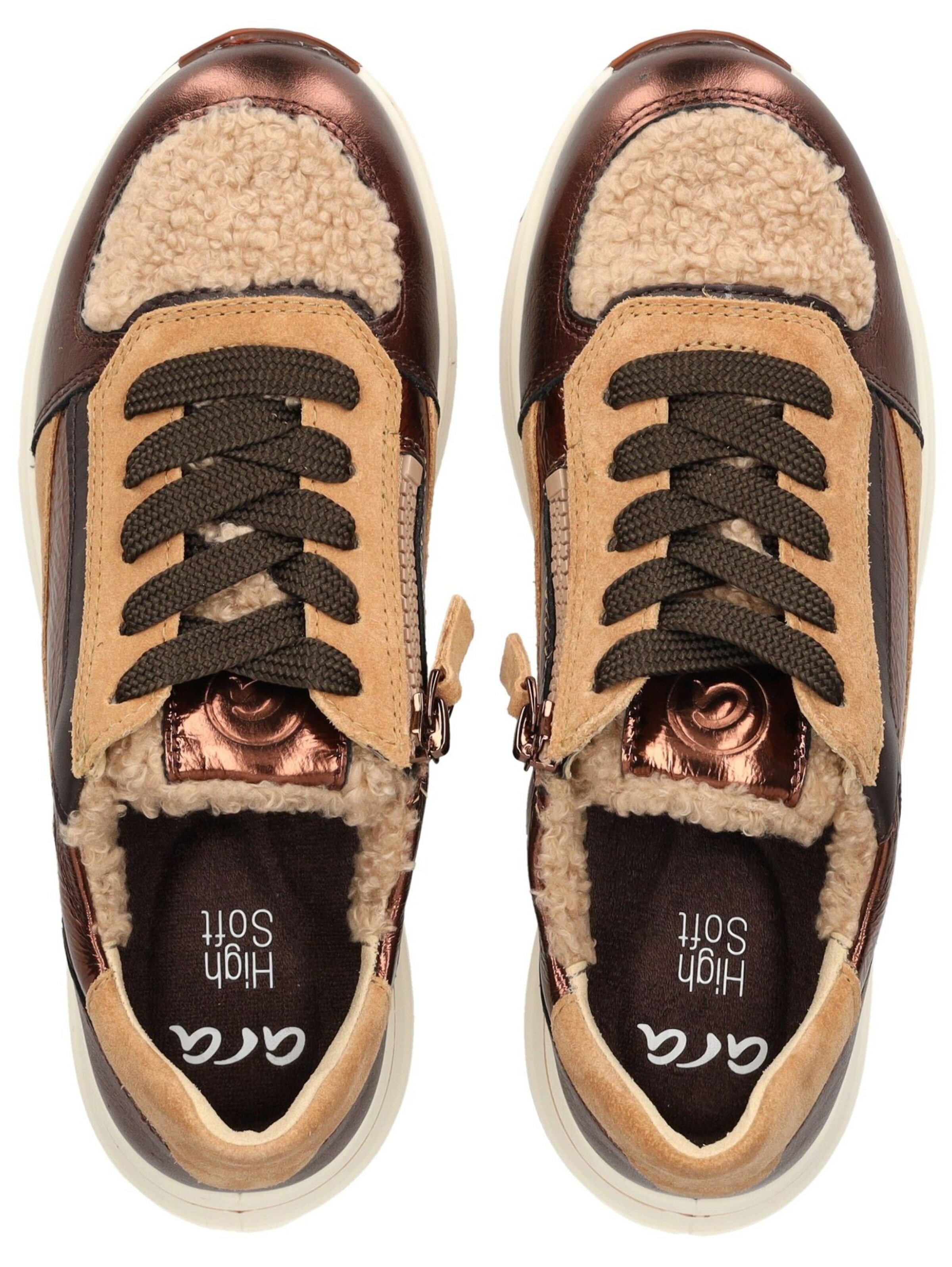 Baskets basses ARA en bronze