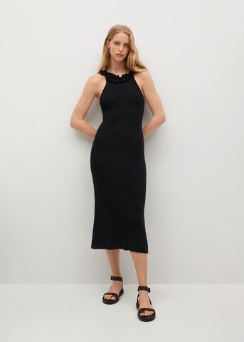 MANGO Knitted dress 'LILI' in Black: front