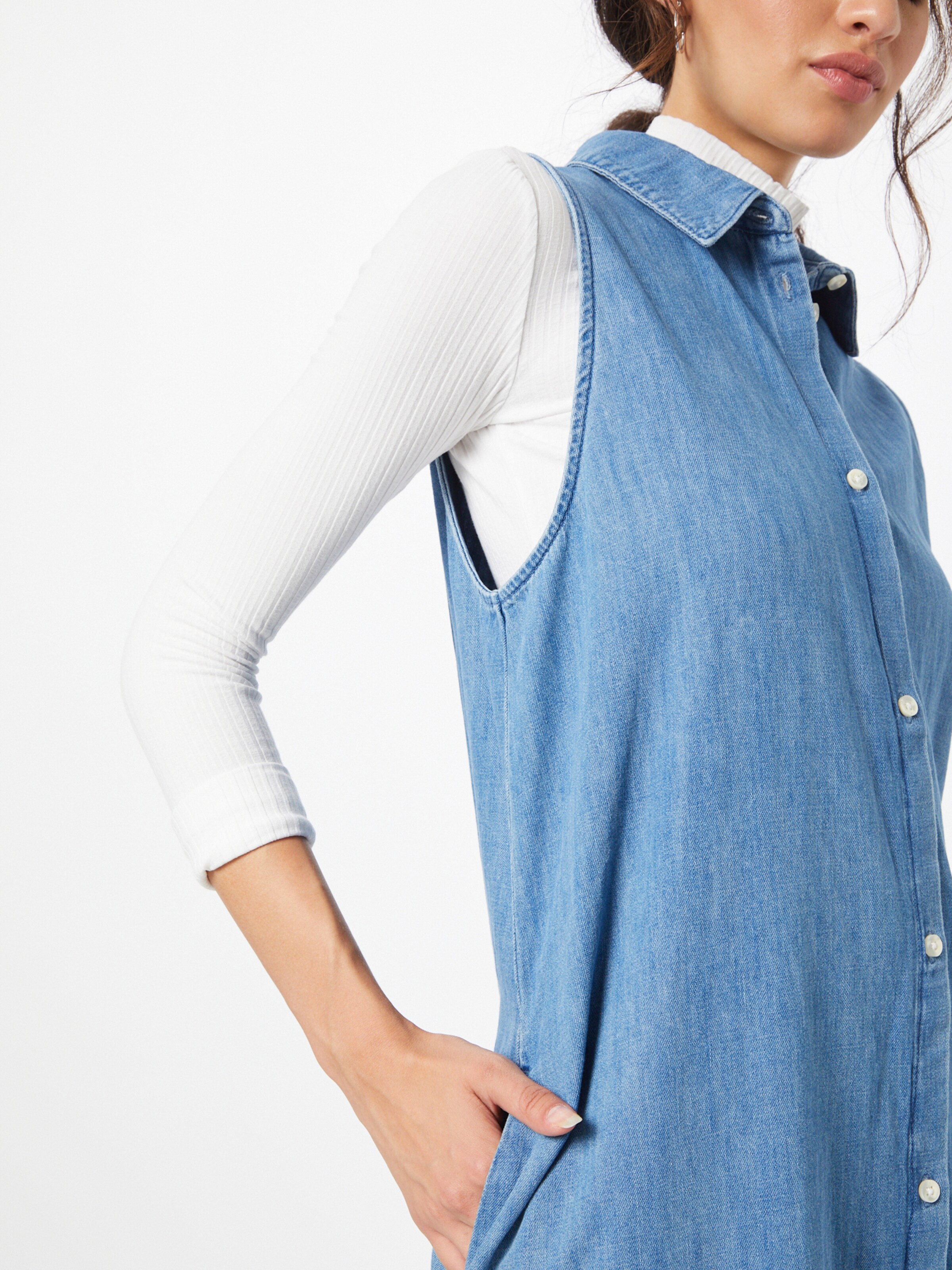 Monki Shirt dress in Blue Denim ABOUT YOU