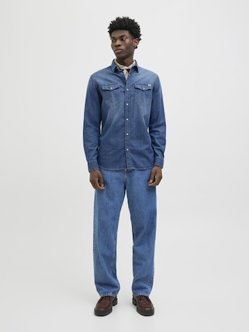 mėlyna JACK & JONES Standartinis modelis Marškiniai 'Sheridan'