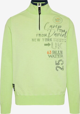 CAMP DAVID Sweatshirt in Green: front