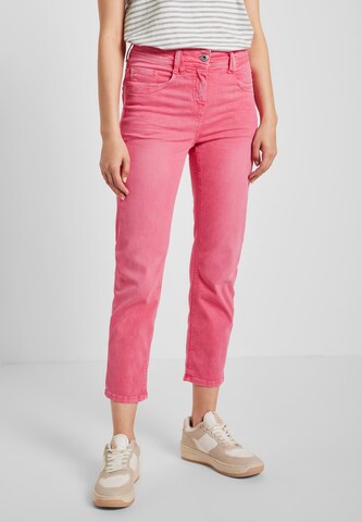 CECIL Slimfit Jeans in Roze: voorkant