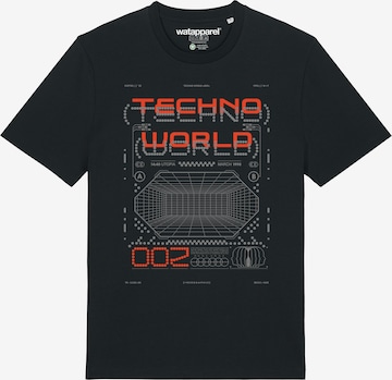 T-Shirt 'Technoworld' Watapparel en noir : devant