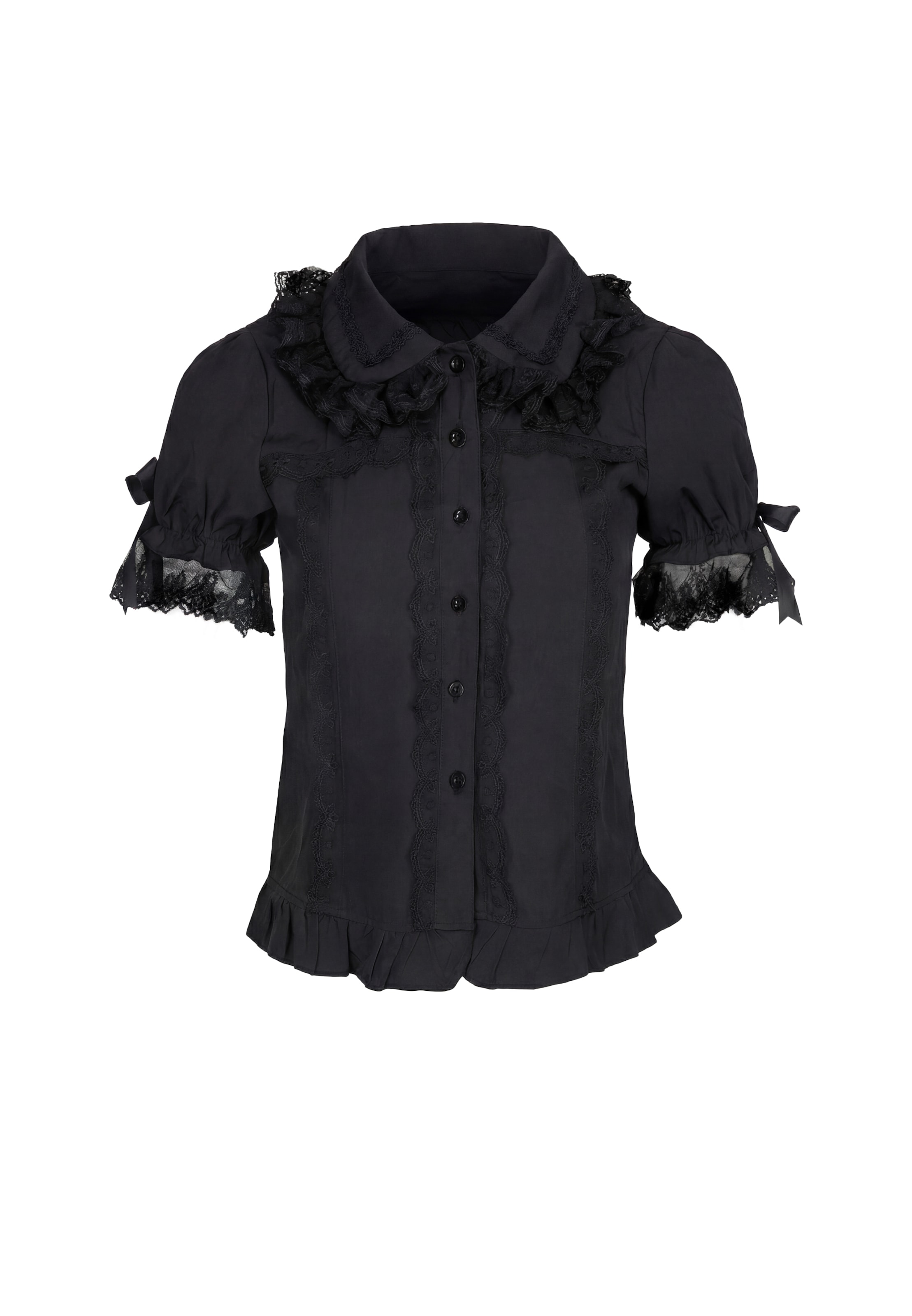 myMo ROCKS Bluse in Schwarz: Vorderseite
