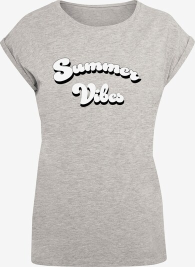 Merchcode T-shirt 'Summer Vibes' en gris chiné / noir / blanc, Vue avec produit