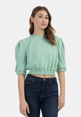 MYMO Μπλούζα φούτερ σε πράσινο: μπροστά