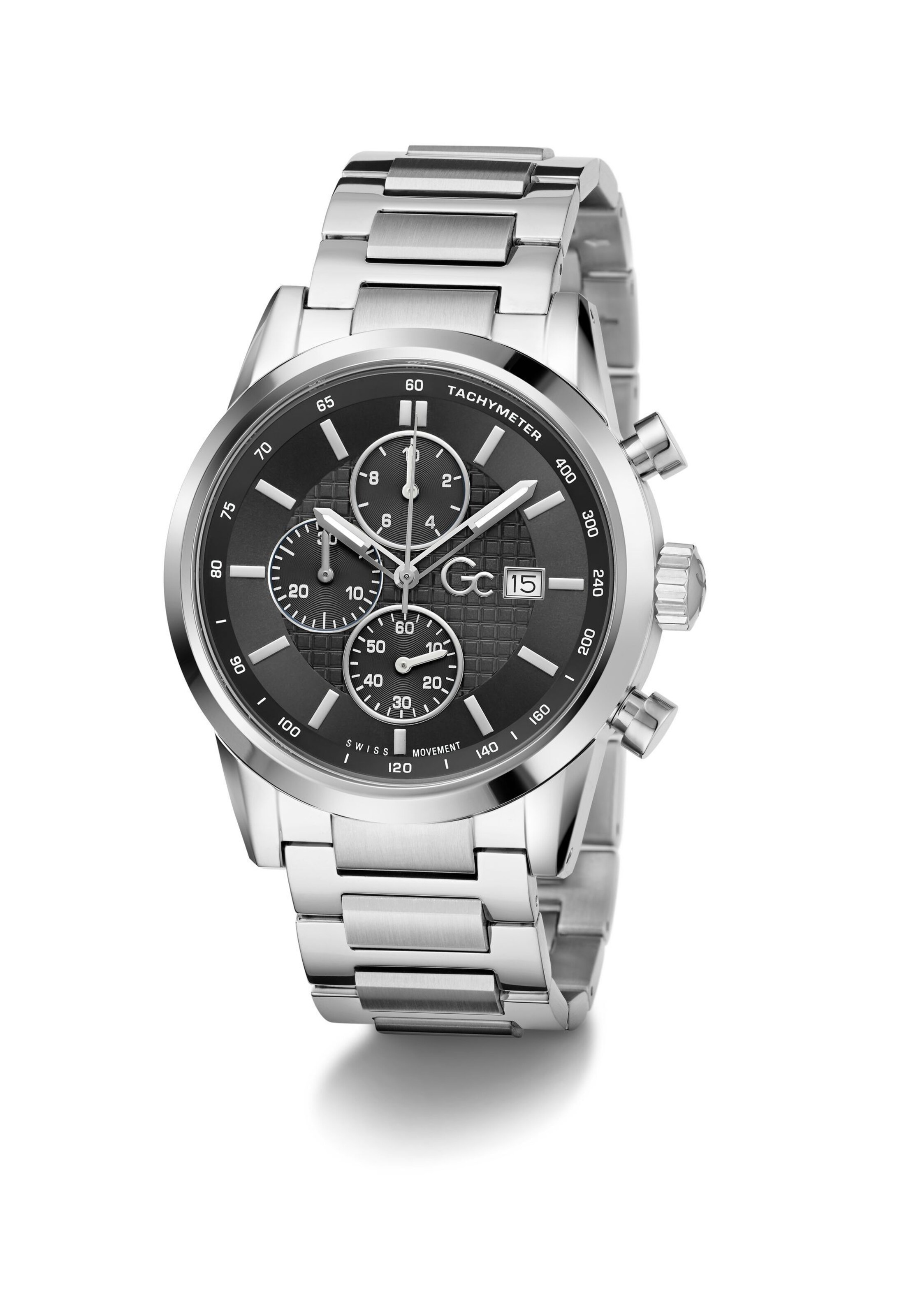 Gc Analogt ur 'Gallant' i sølv: forside