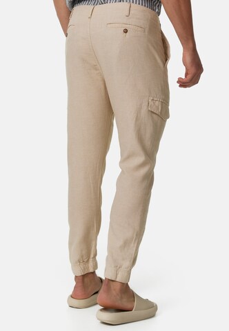INDICODE JEANS Tapered Trousers 'Booth' in Beige