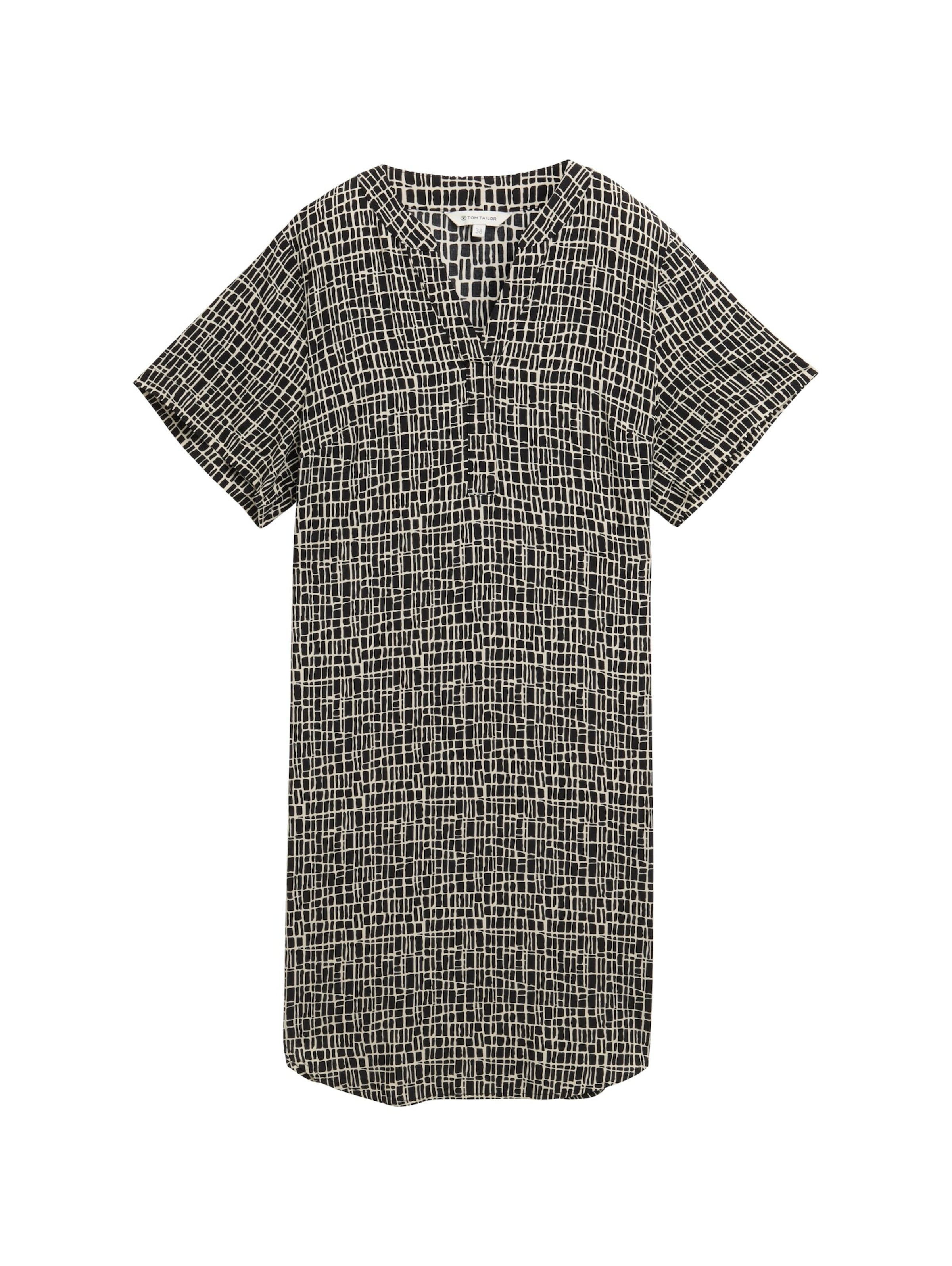 TOM TAILOR Jurk in Zwart: voorkant