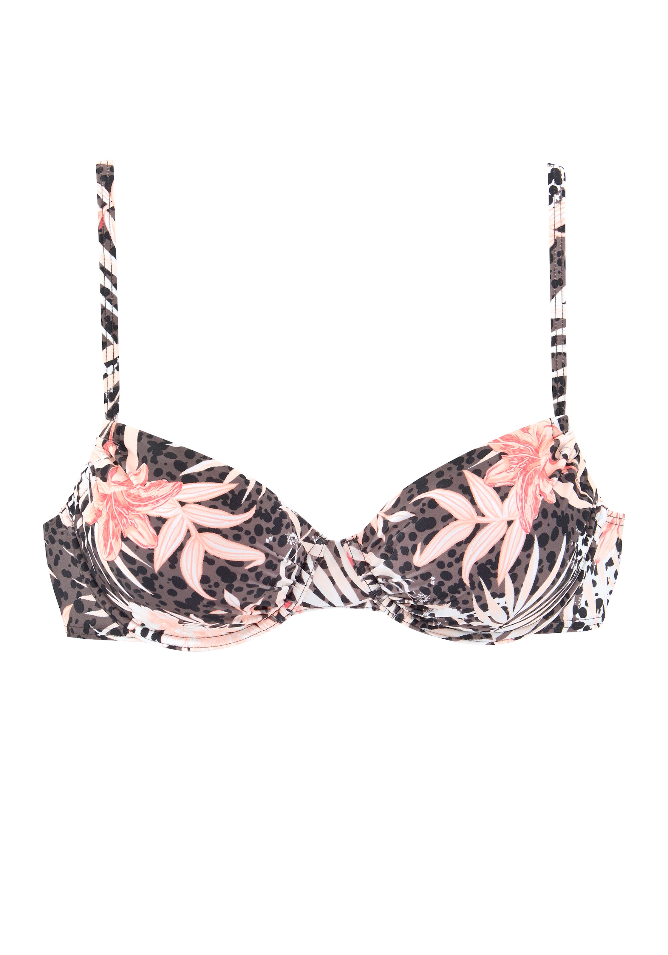 BUFFALO T-shirt Bikiniöverdel i brun: framsida