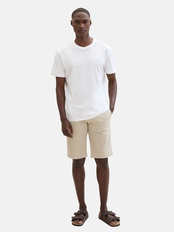 TOM TAILOR Slimfit Shorts in Beige