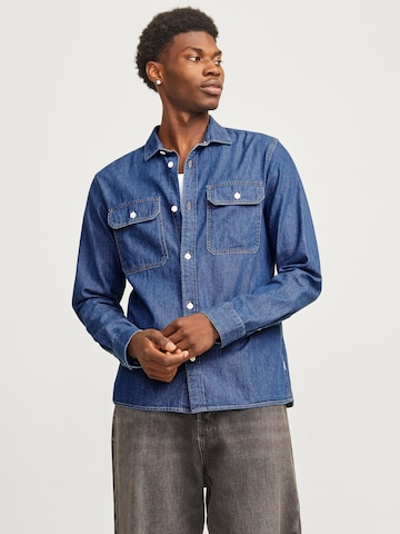 Regular fit Cămașă 'JJETravis' de la JACK & JONES pe albastru: față