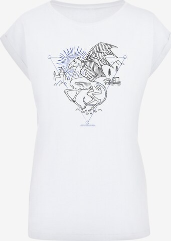 F4NT4STIC Shirt 'Harry Potter Thestral' in Wit: voorkant