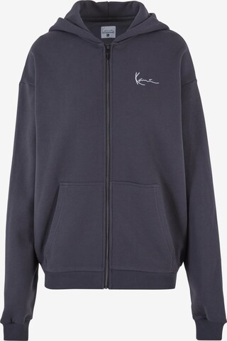 Karl Kani Zip-Up Hoodie in Grey: front