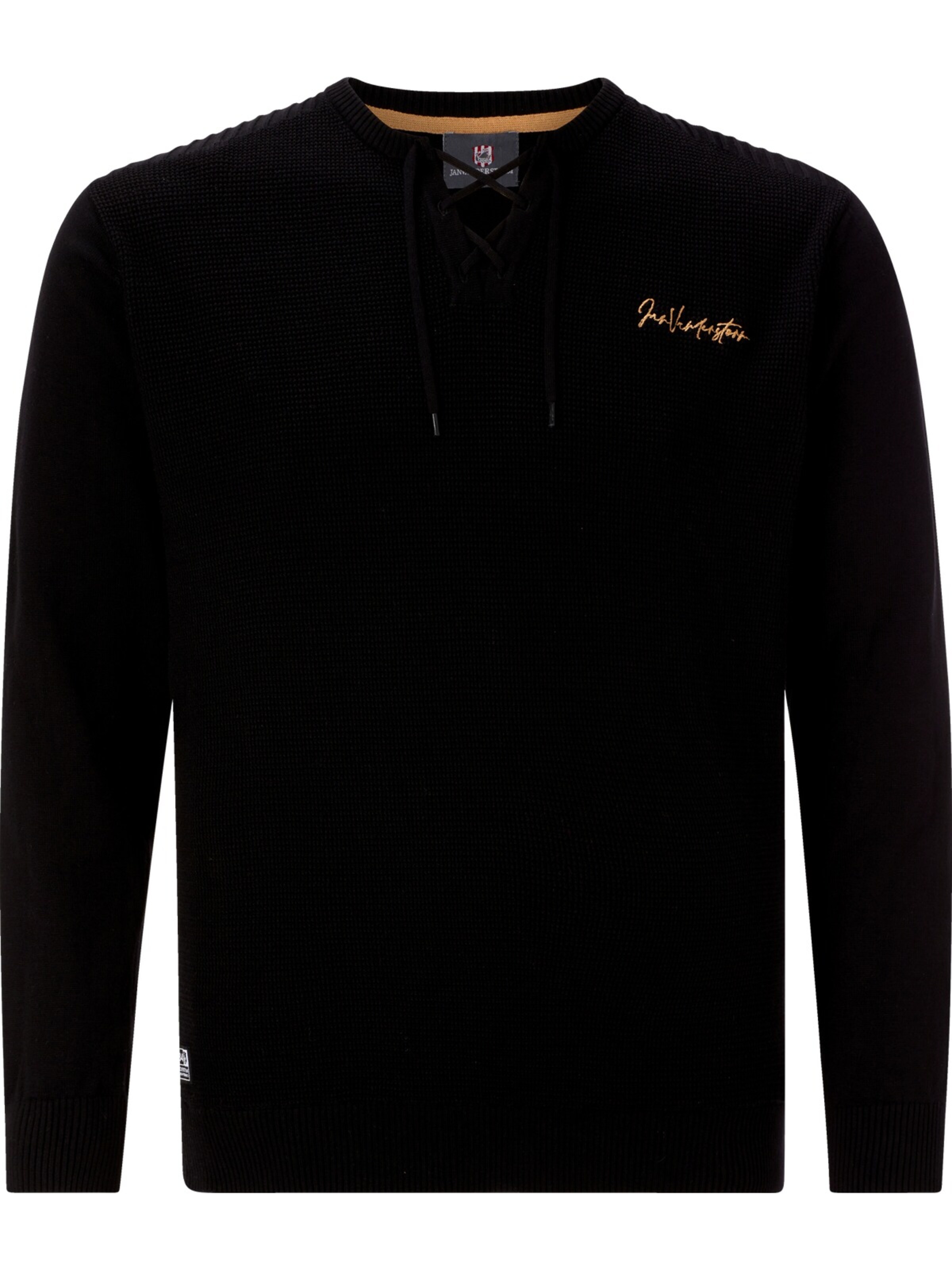Jan Vanderstorm Pullover 'Andgar' in Schwarz: Vorderseite