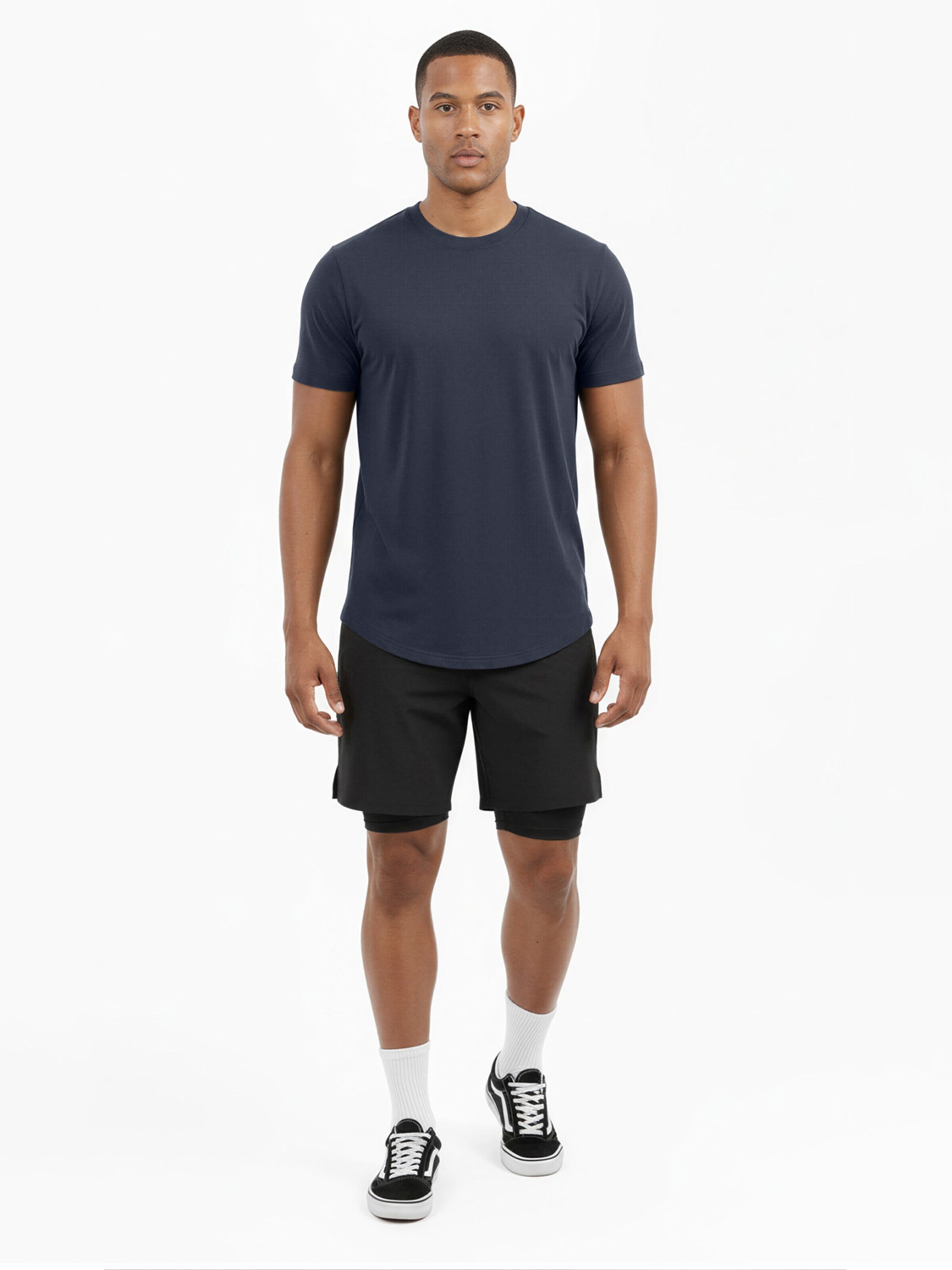 SIXLAB Shirt 'Round T-Shirt' in Blue