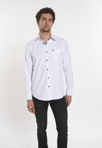 DENIM CULTURE Regular Fit Hemd 'Roman' in Weiß