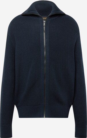 BOSS Knit Cardigan 'Kostaro' in Blue: front