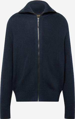 BOSS Orange Knit Cardigan 'Kostaro' in Blue: front